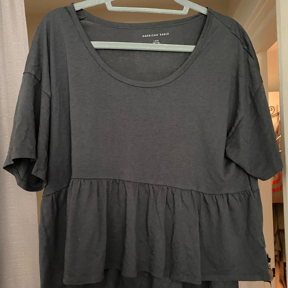Peplum black top